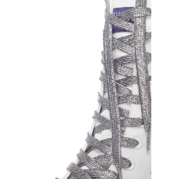Casual Front Lace-Up Side Zip Fringed Canvas Short Boots