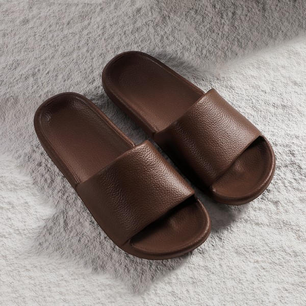 Men And Women Couples Simple Solid Color Slippers